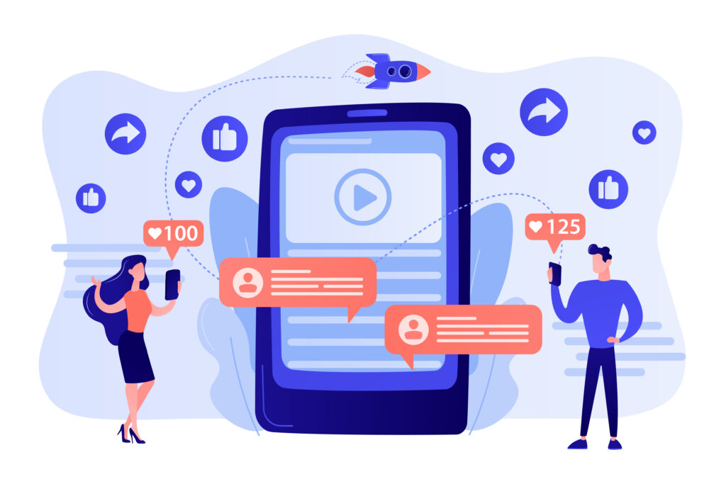 viral content concept vector illustration