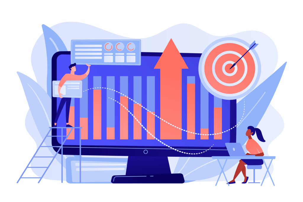 business intelligence concept vector illustration.